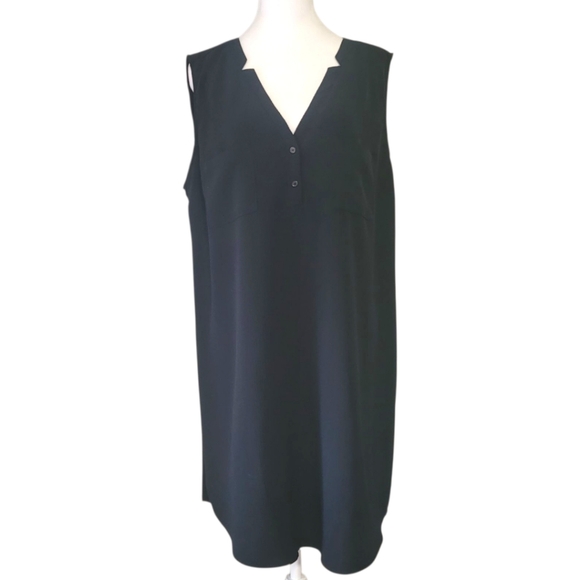 New York & Co Black Stretch Sleeveless Shift Dress, XL, Pre-owned - Picture 1 of 8